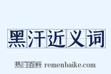 黑汗近义词是什么意思的图片